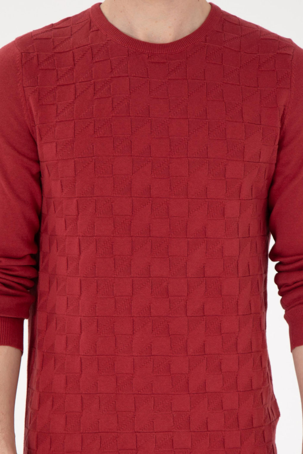Erkek Slim Fit Bisiklet Yaka Vi_ne Basic Kazak - U.s. polo assn фото 6