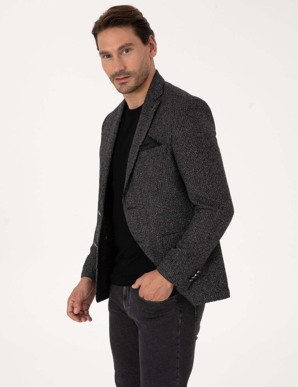 Siyah Slim Fit Ceket - Cacharel фото 3