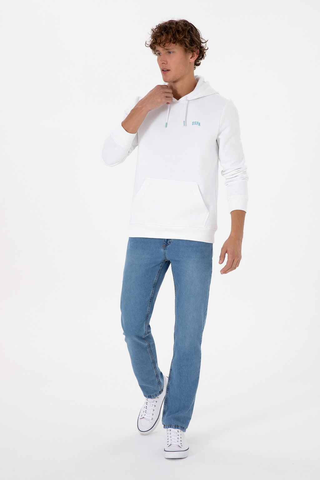 Erkek Beyaz Basic Sweatshirt Sepette S_rpriz _ndirim - U.s. polo assn фото 4