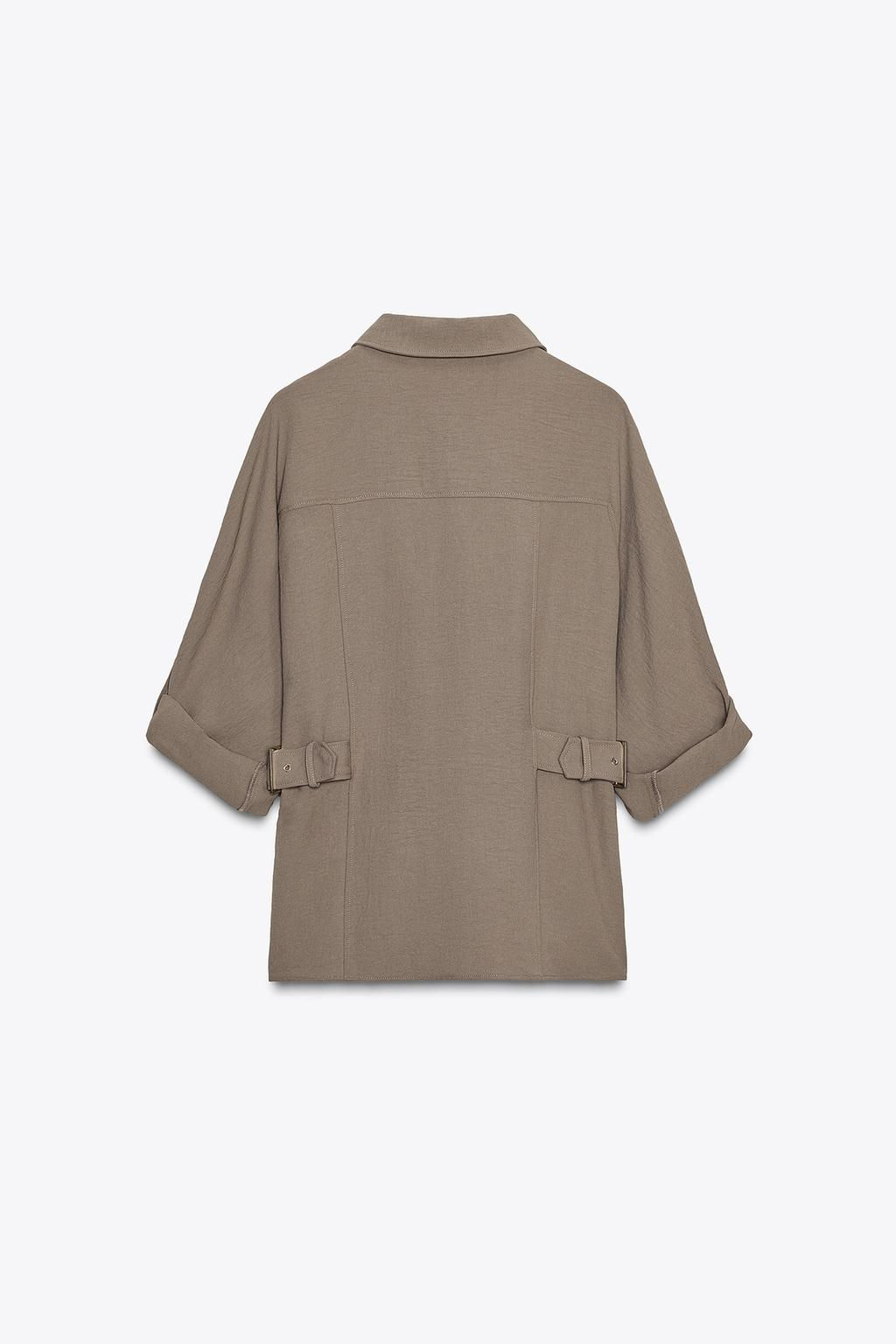 SAFARI SHIRT WITH SIDE BUCKLES - Zara фото 8