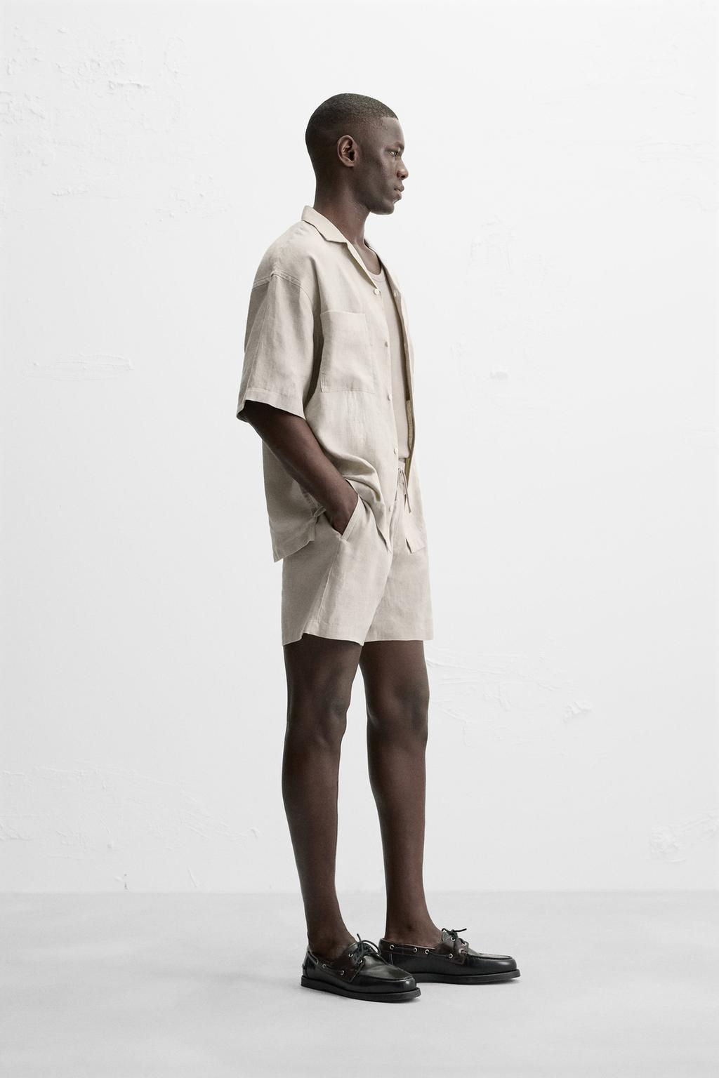 100% LINEN BERMUDA SHORTS - Zara фото 13