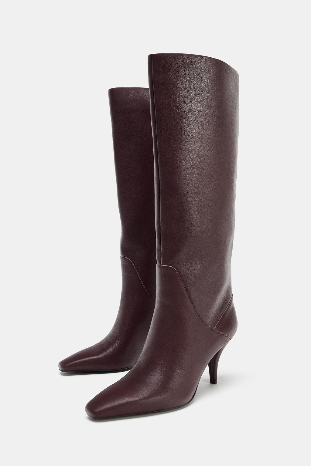 LEATHER HEELED BOOTS - Zara фото 3