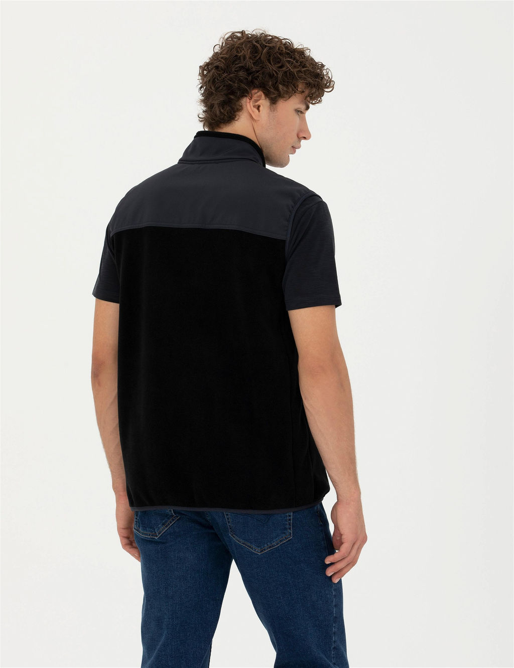 Siyah Regular Fit Polar Yelek - Pierre cardin фото 5