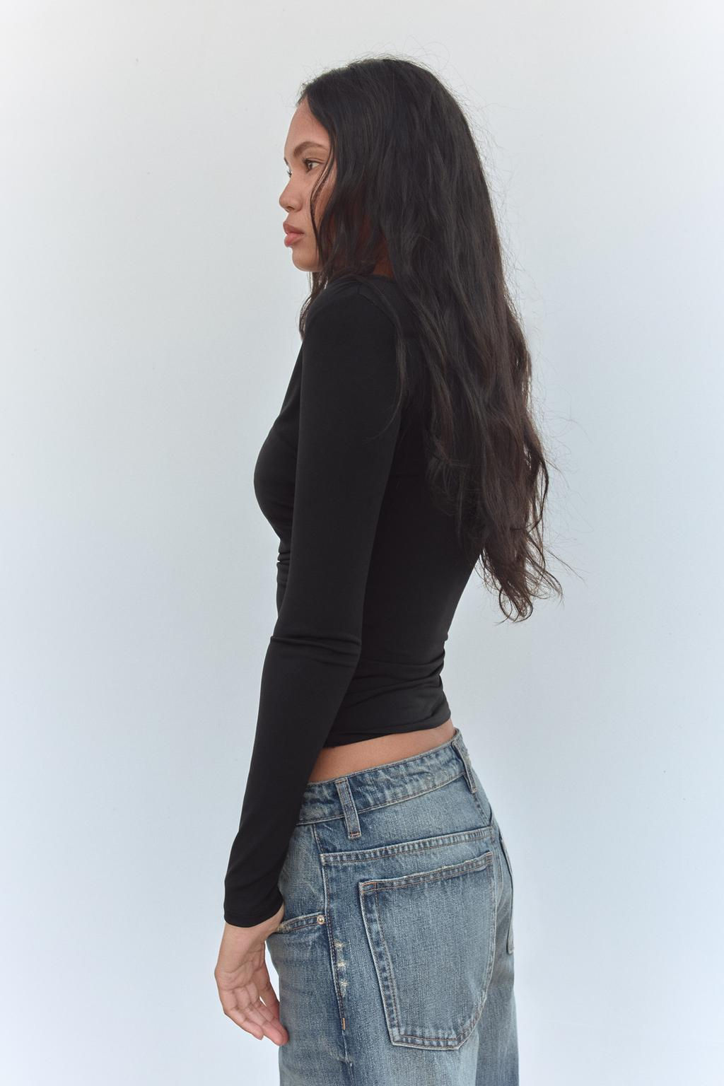 DRAPED TOP - Zara фото 13