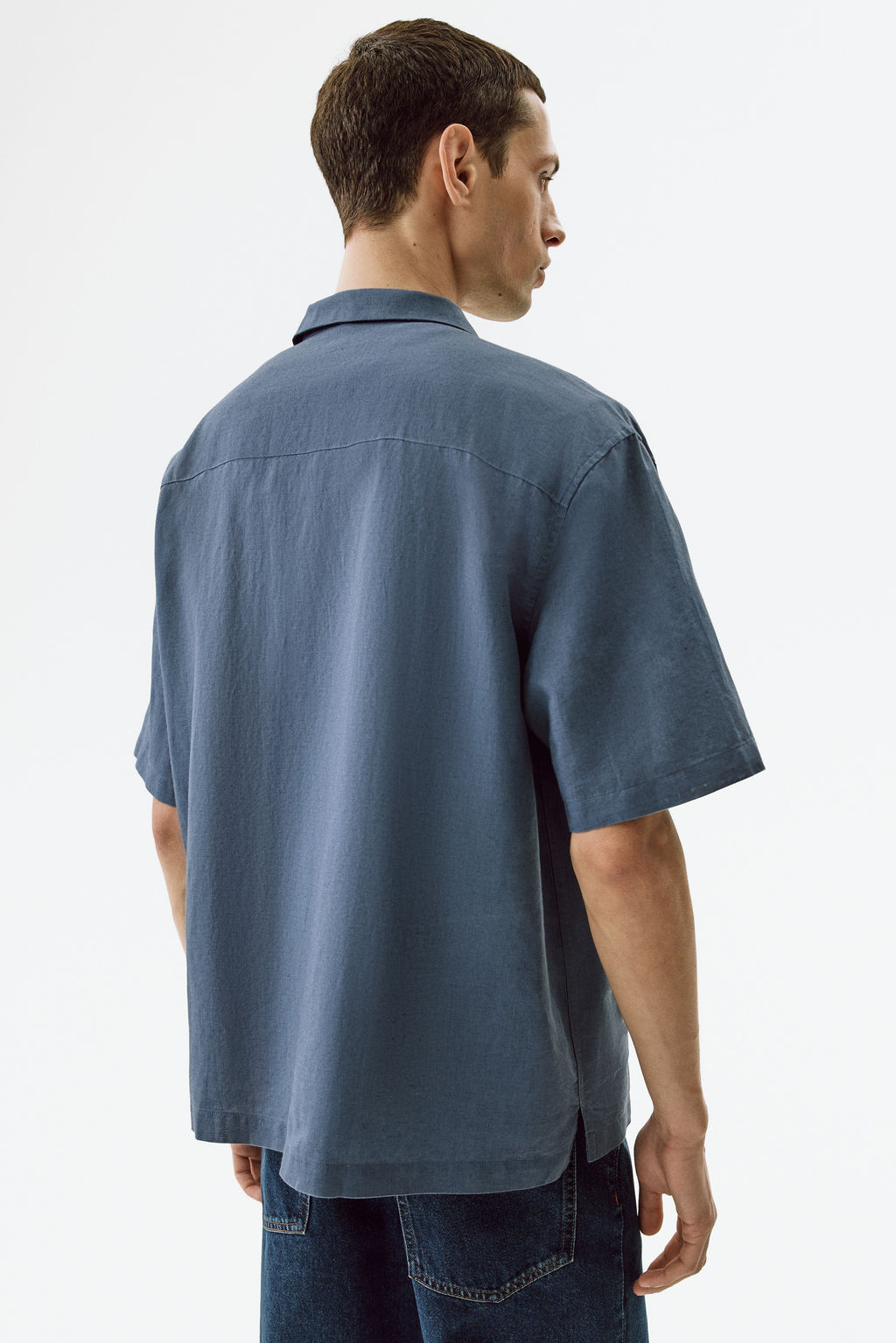 Camisa resort en mezcla de lino Relaxed Fit - H&m фото 10
