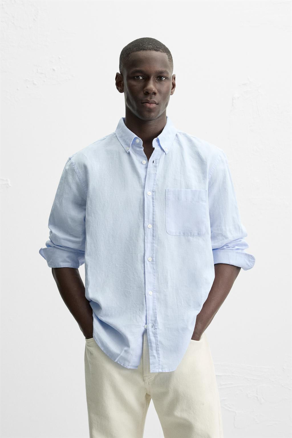 COTTON - LINEN SHIRT - Zara фото 53
