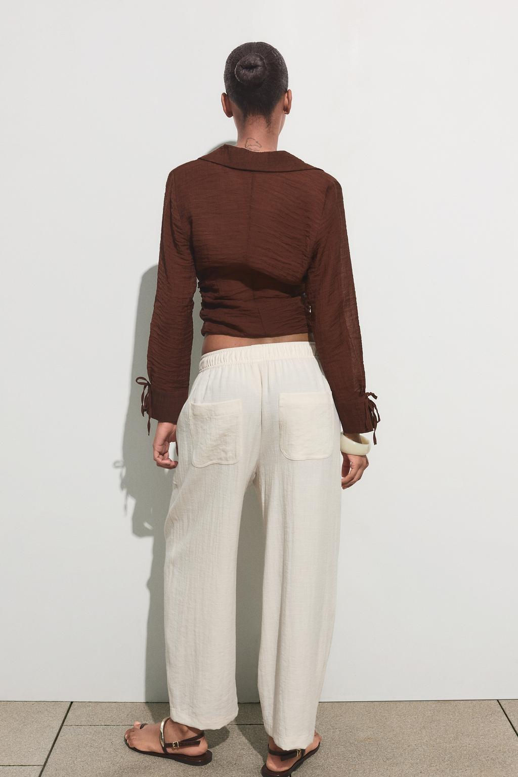 RUSTIC TROUSERS WITH ELASTIC WAIST - Zara фото 12