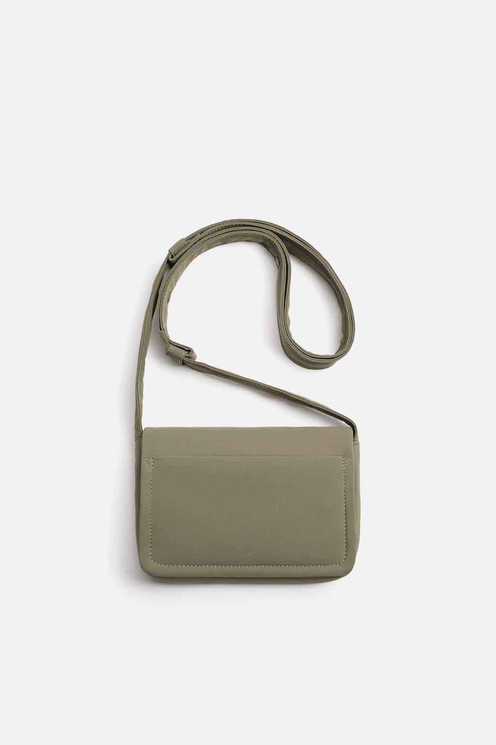 NYLON CROSSBODY BAG WITH FLAP - Zara фото 14