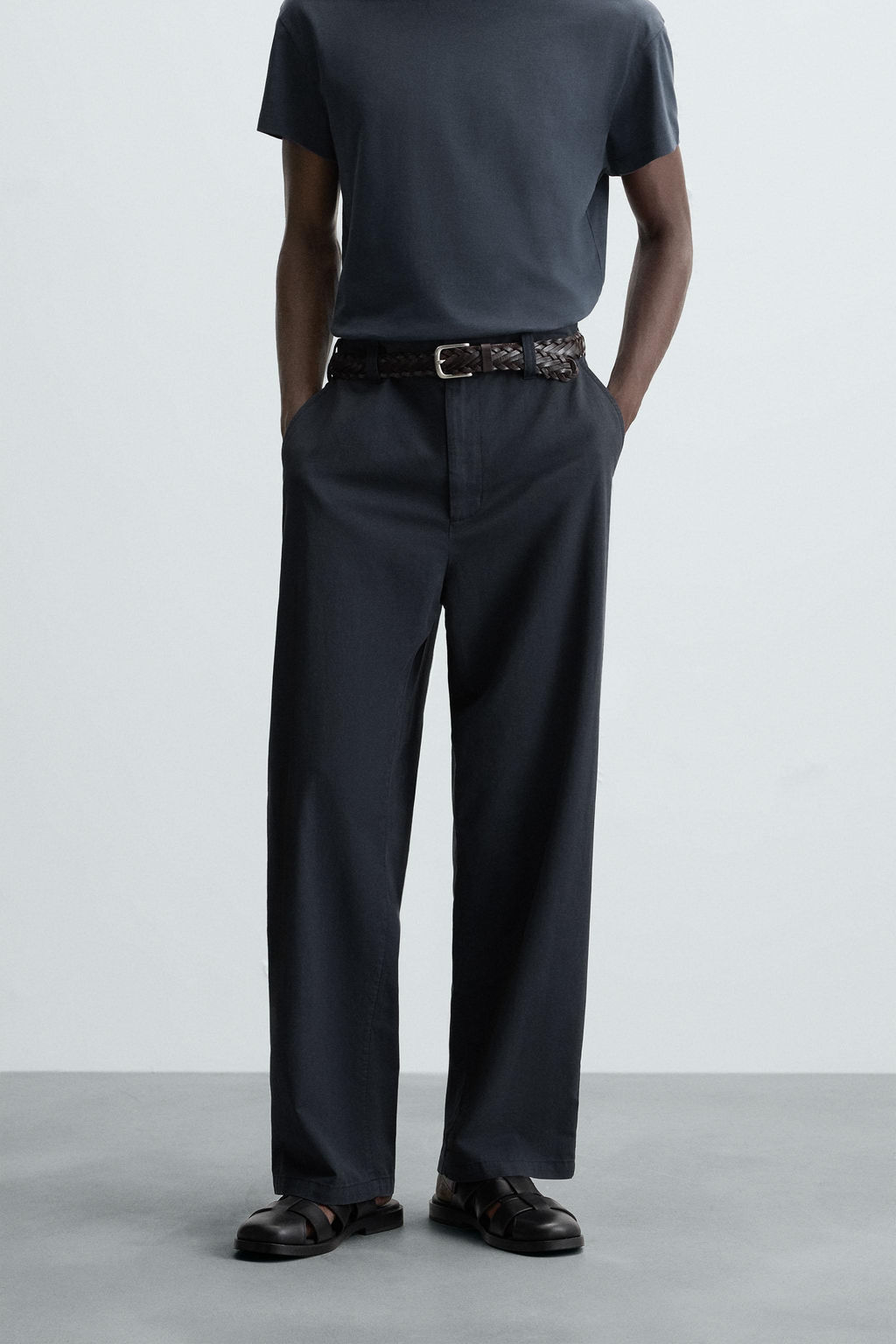 REGULAR FIT TEXTURED TROUSERS - Zara фото 11