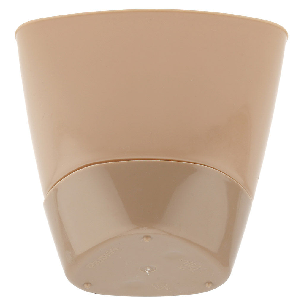 Горшок для цветов пластмассовый Элеганс 0,5л, 10,8х10,5х9,2см, бежевый (Россия) - Домашняя Мода фото 5