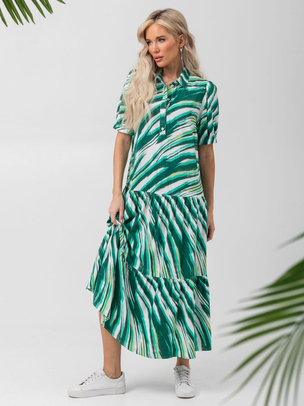 Платье ярусное из вискозы - Marchello marchellini фото 2