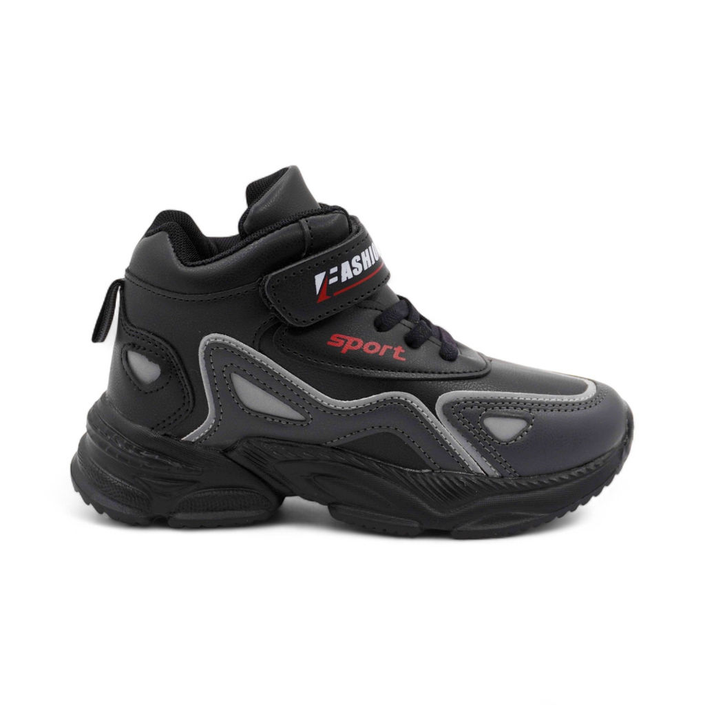 Высокие подростковые кроссовки А8981-5 черные - Sport фото 2