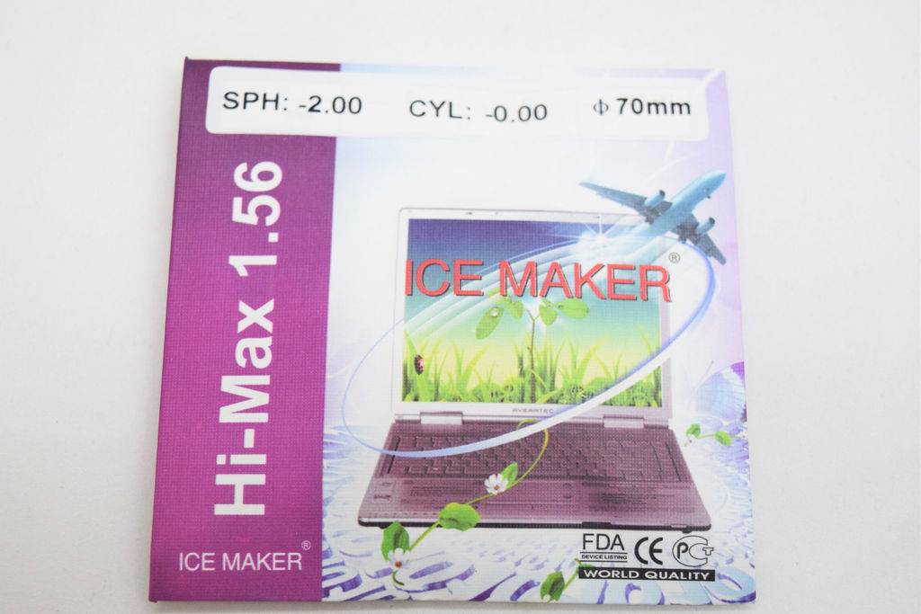 Линзы HI-MAX Ф70 индекс 1.56 синий о.р. ДИОПТРИИ: -0.00 - -4.00