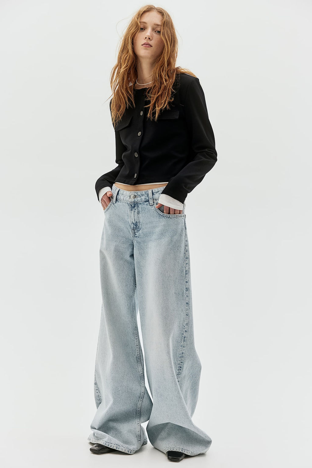 Cardigan de punto con bolsillos decorativos - H&m фото 3