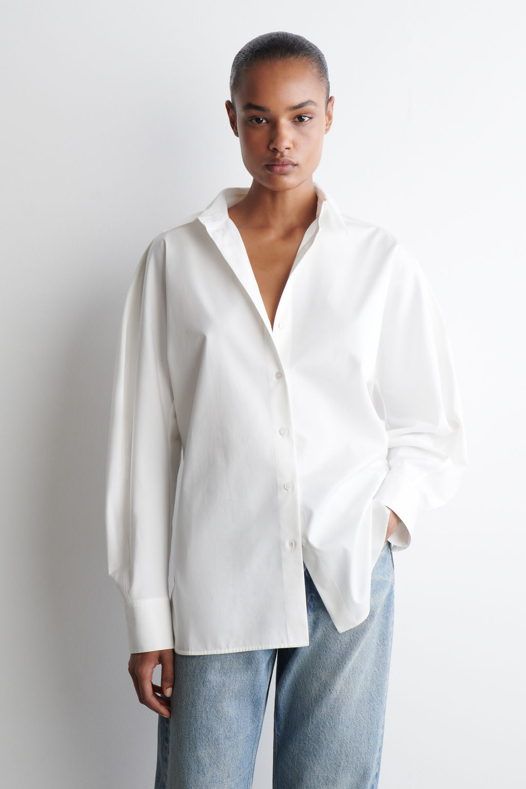 CAMISA REDONDEADA DE ALGOD?N PIMA - H&m фото 5