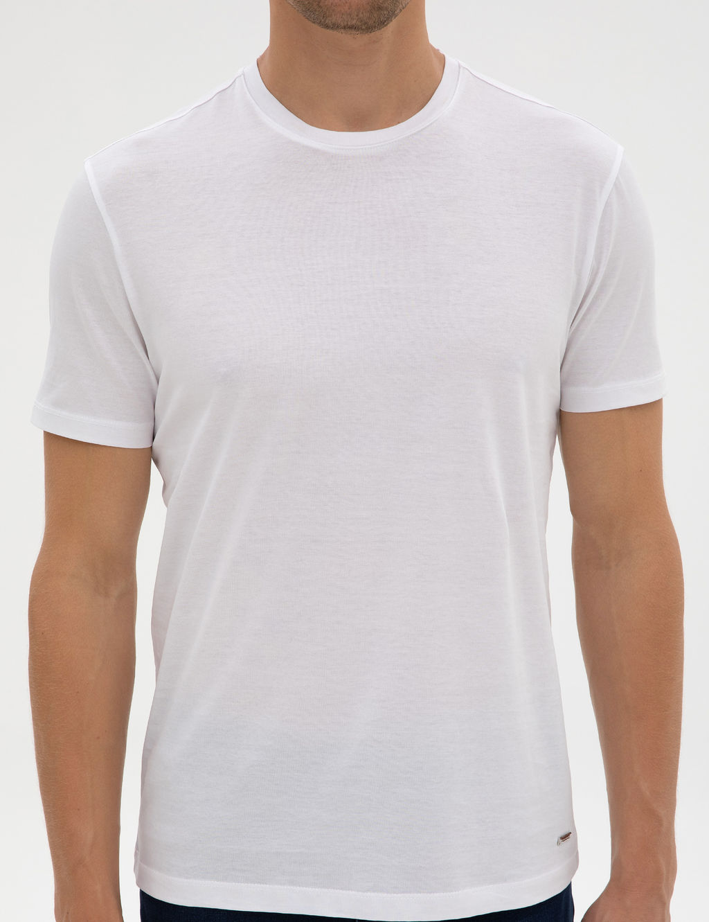 Beyaz Slim Fit Basic Ti__rt