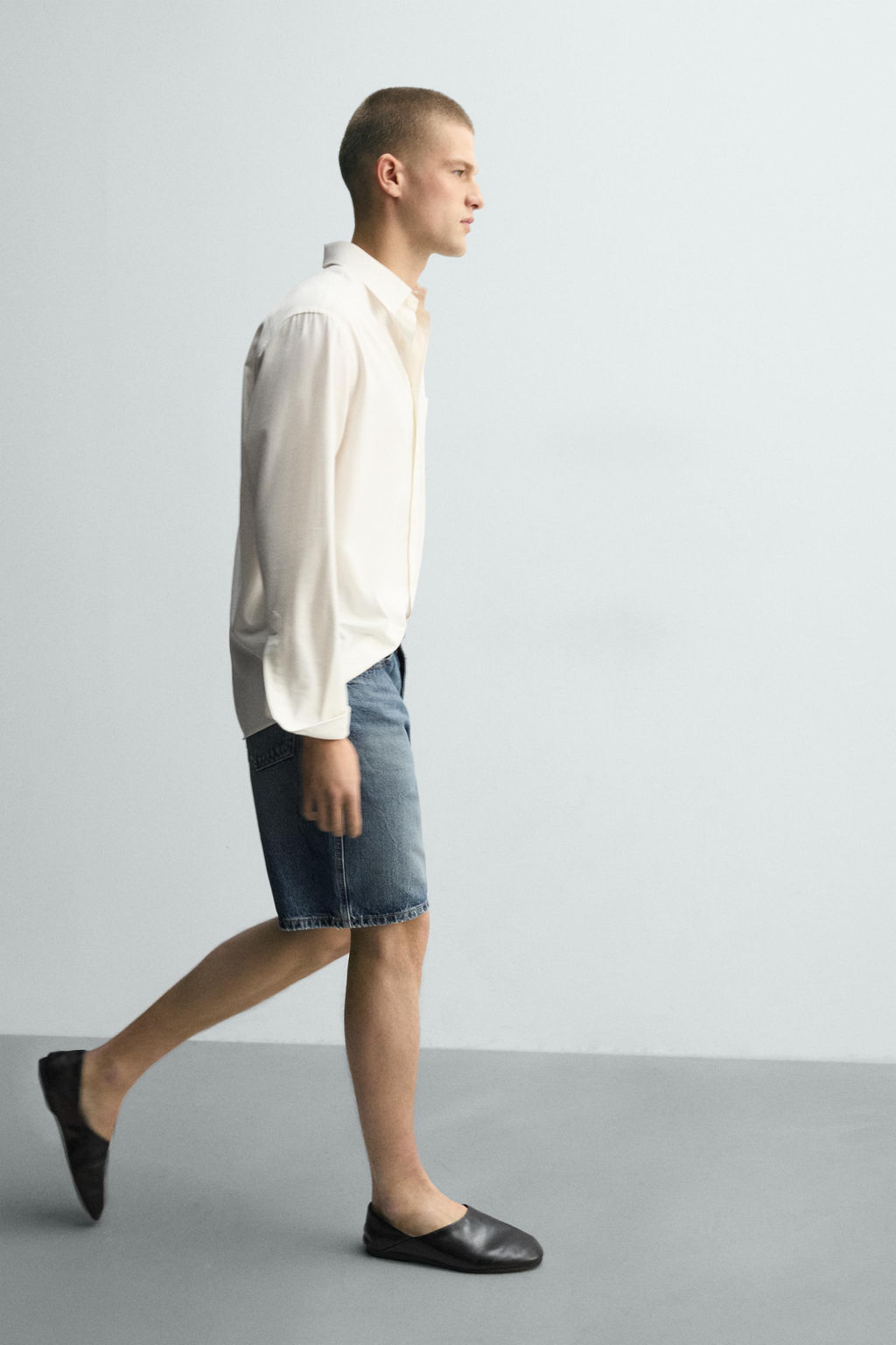 BERMUDA DENIM STRAIGHT FIT / Azul - Zara фото 6