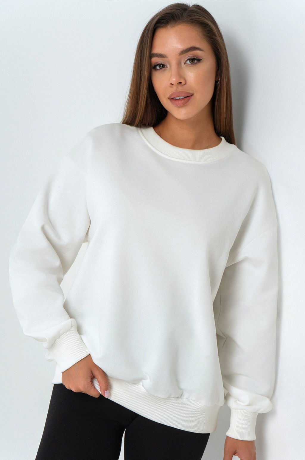 Женский свитшот оверсайз из футера трехнитки Happyfox - Happy fox фото 7