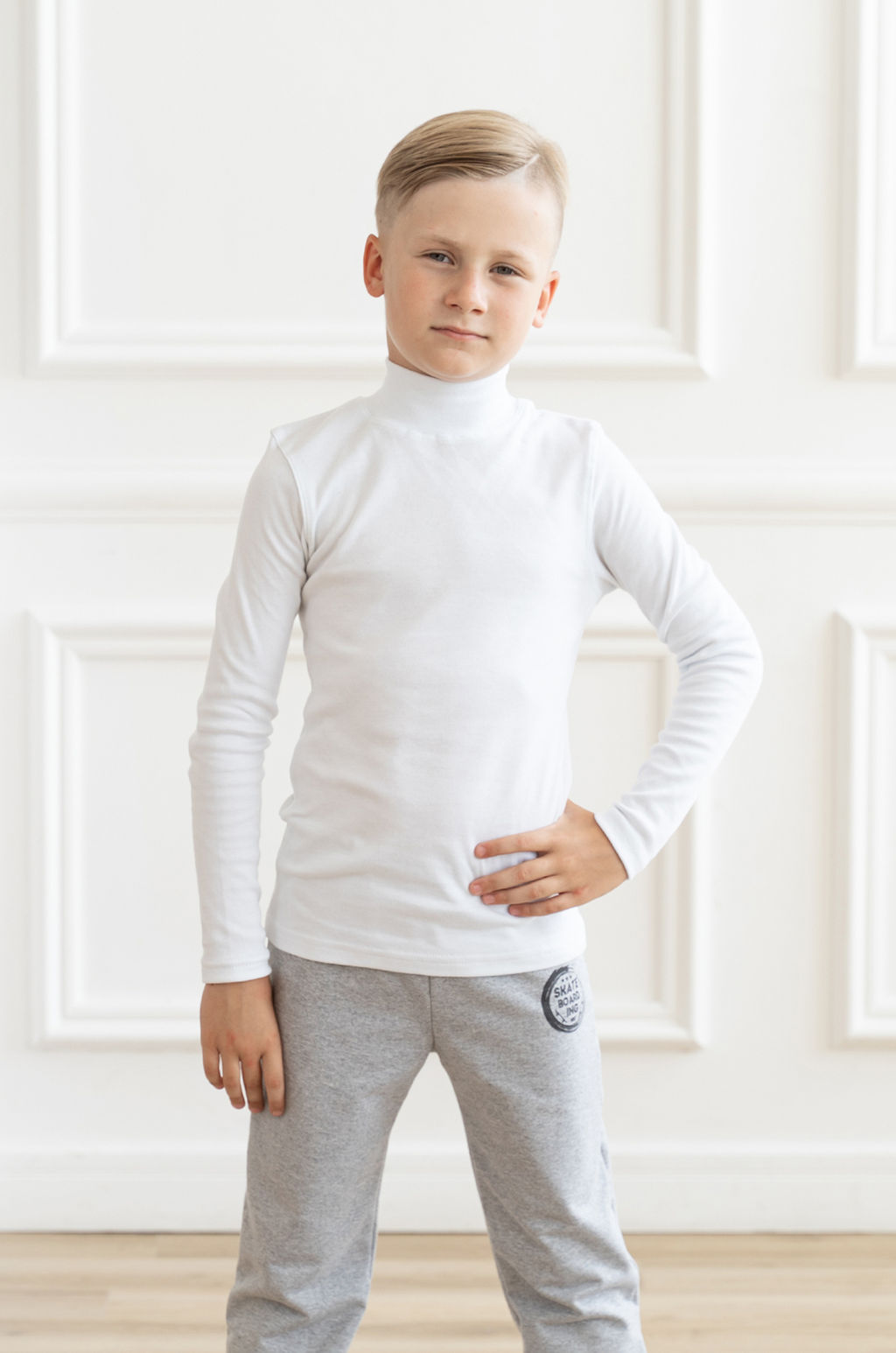 Брюки детские серый меланж скейт