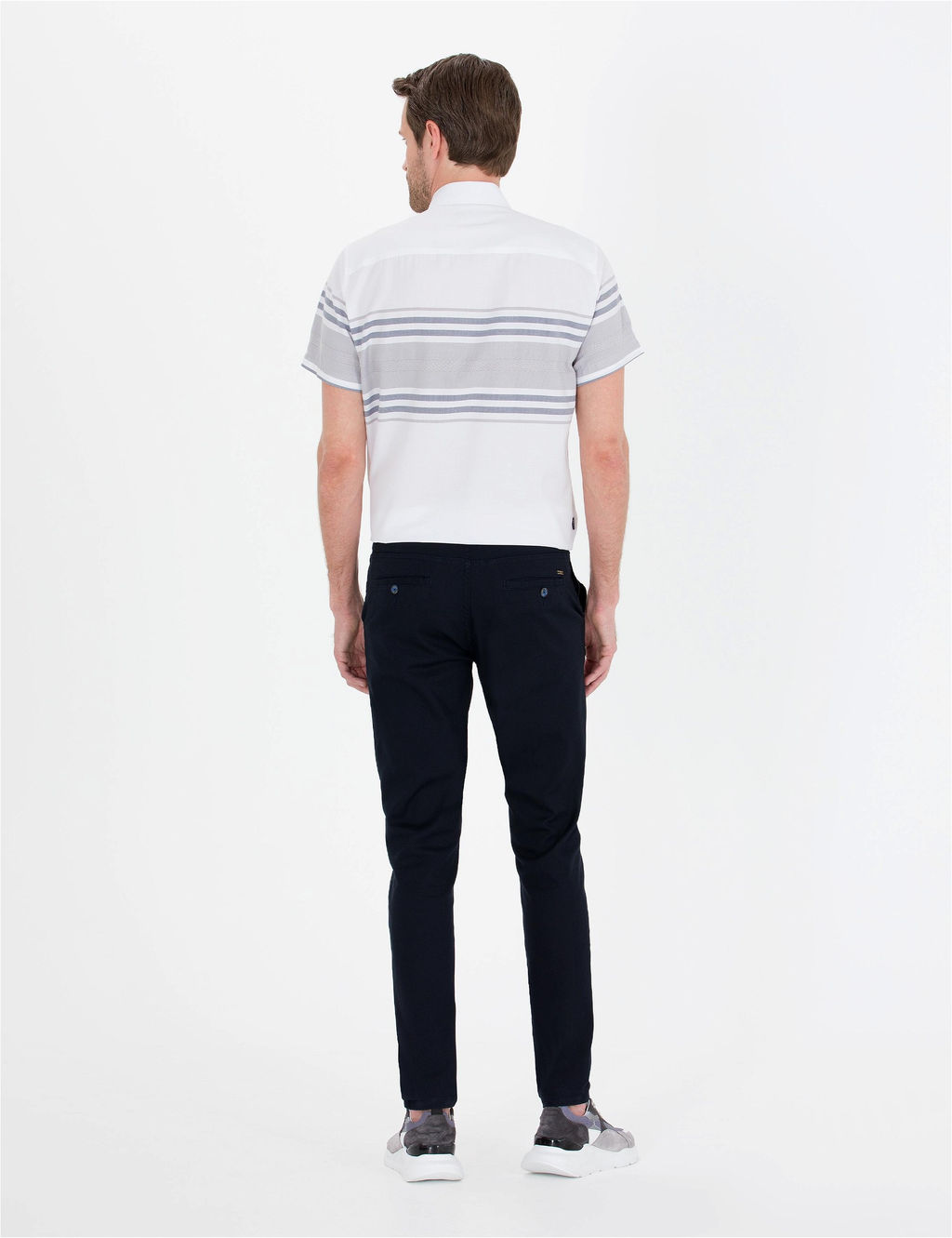 Lacivert Slim Fit Kanvas Pantolon - Pierre cardin фото 4