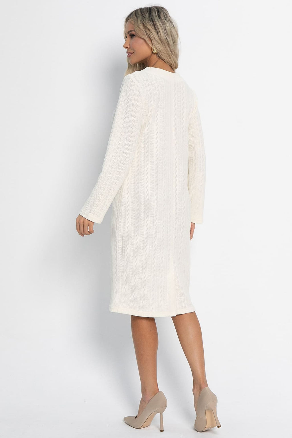 Платье трикотажное Портофино (молочное) П15026-25М