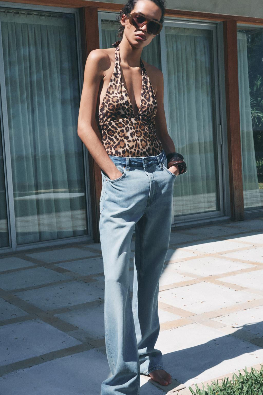 RELAXED LOW-WAIST STRAIGHT-LEG ZW COLLECTION JEANS - Zara фото 5