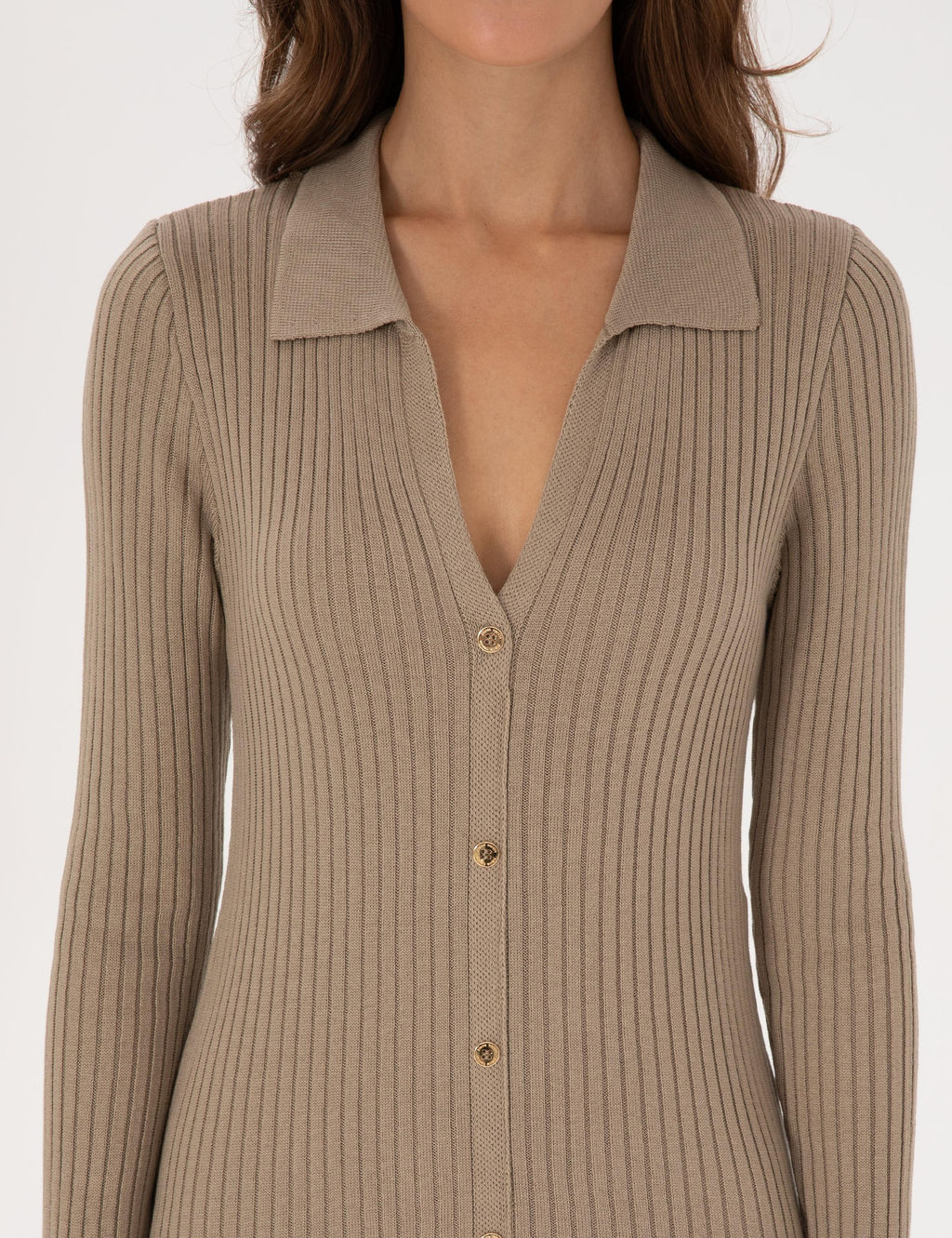 Bej A Kesim Triko Elbise - Pierre cardin фото 5