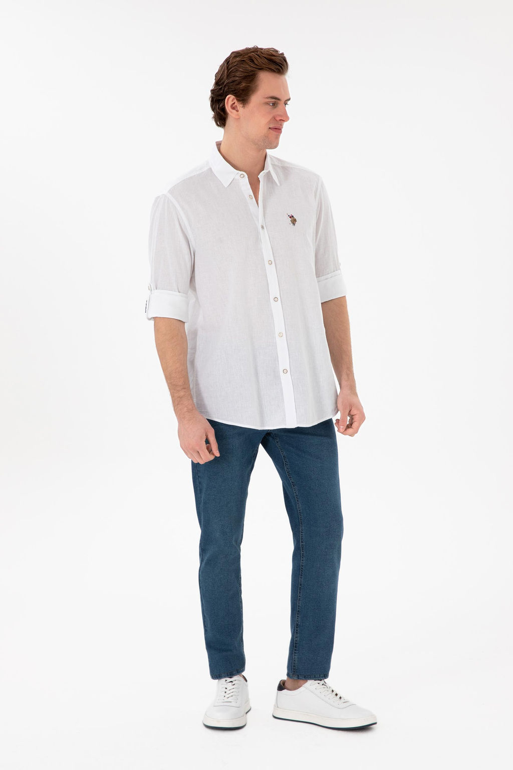 Erkek Beyaz Uzun Kollu Basic G_mlek Sepette S_rpriz _ndirim - U.s. polo assn фото 4