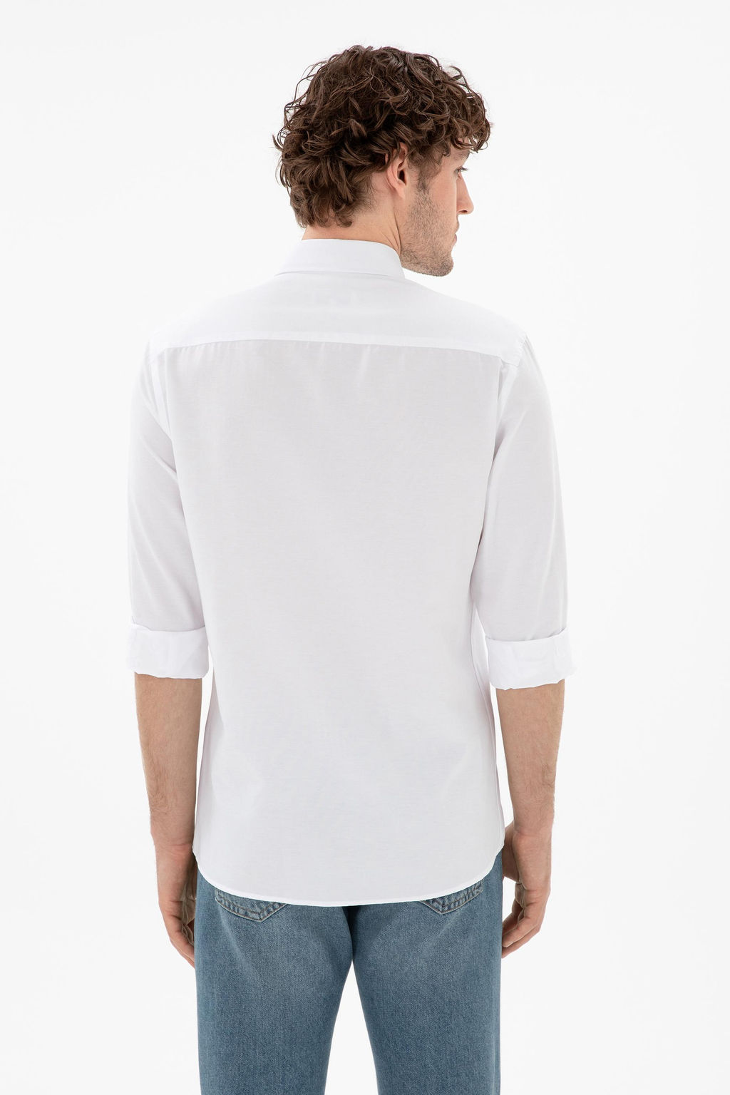 Erkek Beyaz Uzun Kollu Basic G_mlek Sepette S_rpriz _ndirim - U.s. polo assn фото 5