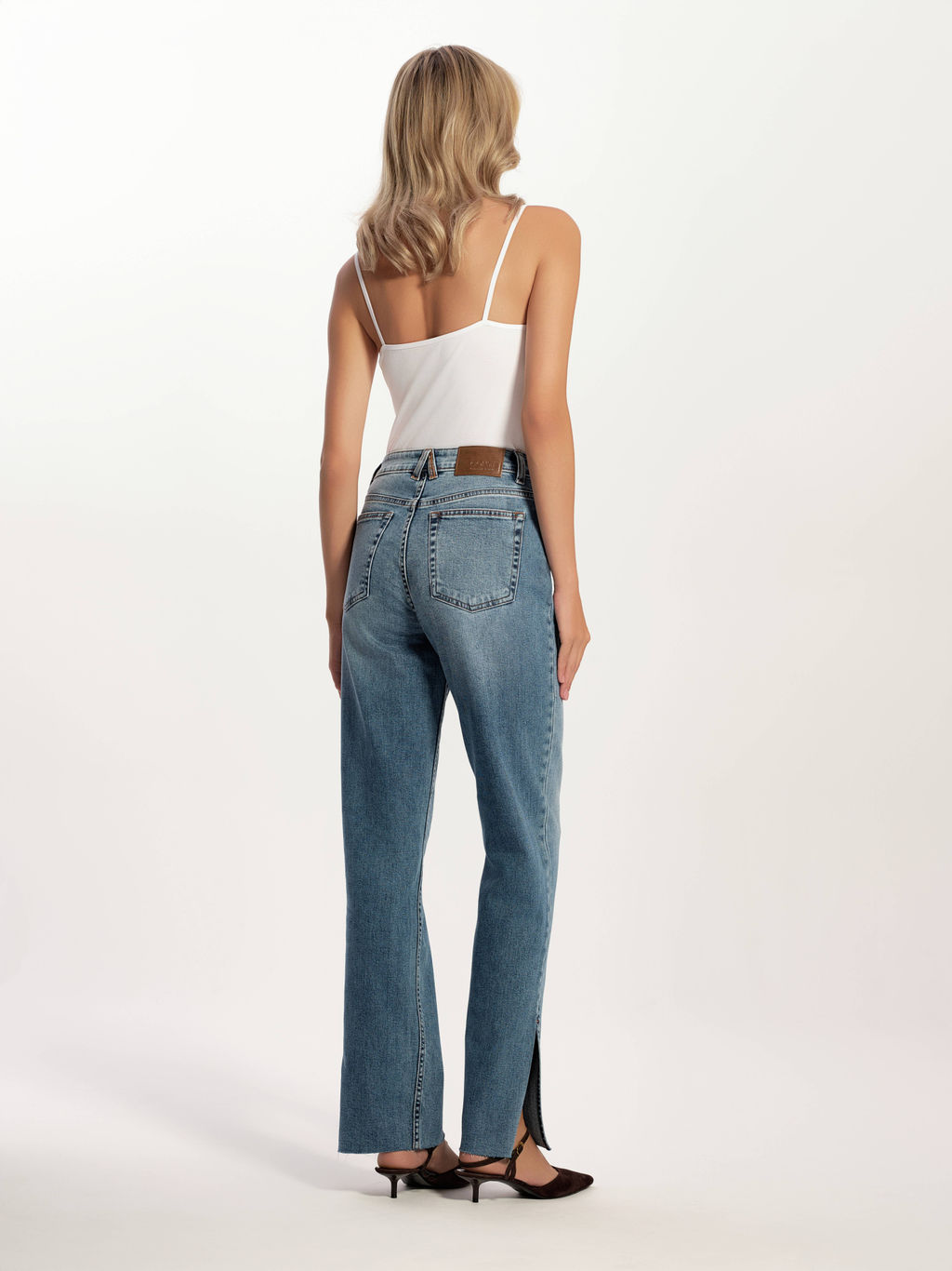 CONTE CON-738 Джинсы straight c разрезами и необработанным краем blue - Conte elegant фото 3