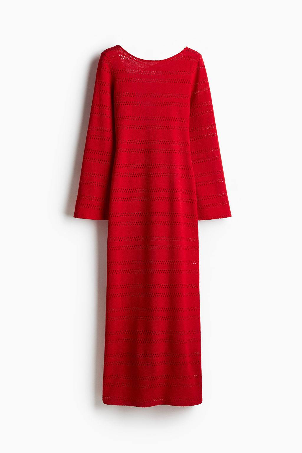 Vestido en punto calado con lazada