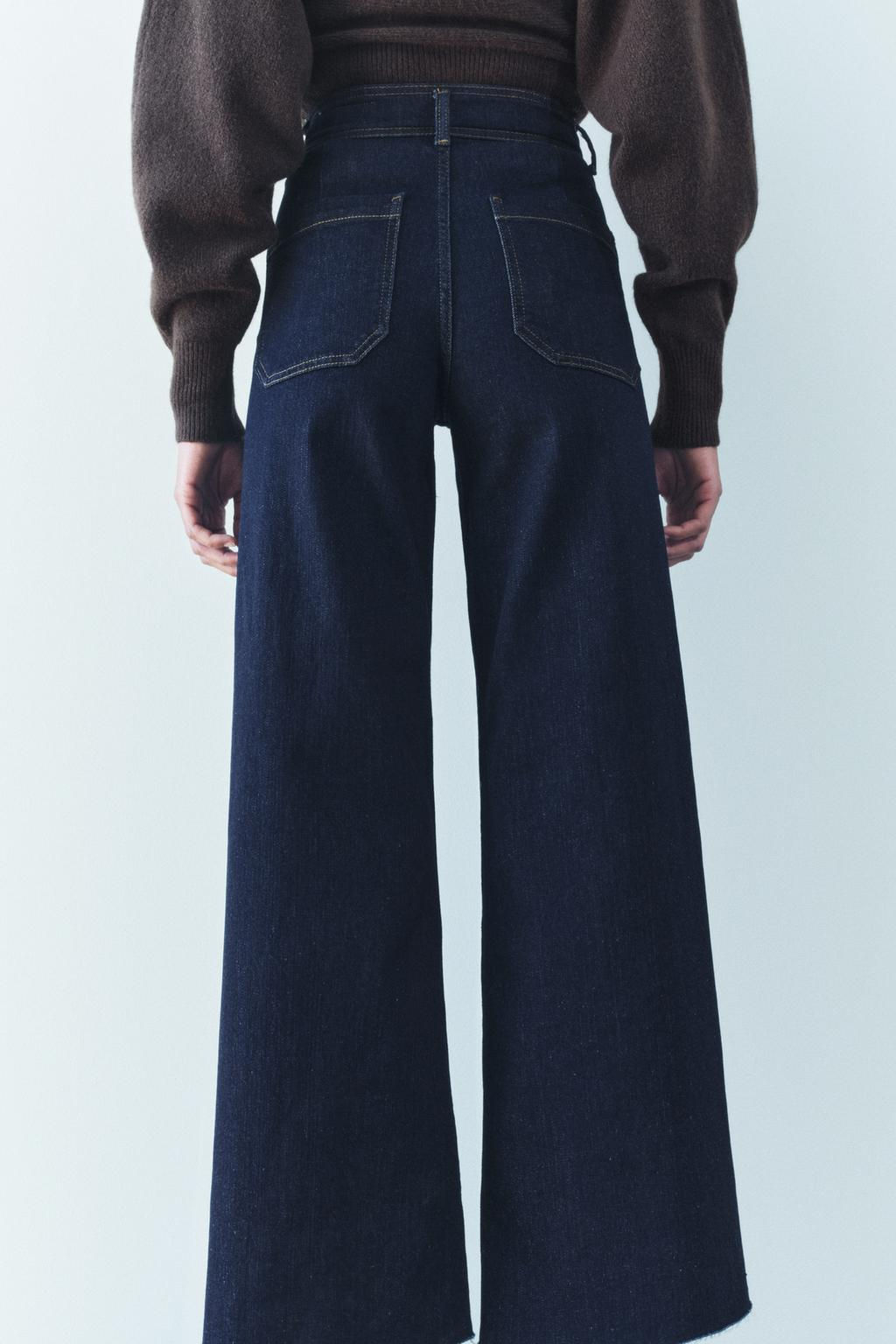 ZW COLLECTION HIGH-WAIST WIDE-LEG JEANS WITH POCKETS - Zara фото 4