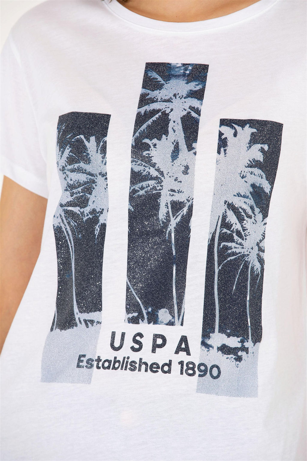 U. S. Polo Assn Женская белая футболка с круглым вырезом - U.s. polo assn фото 14