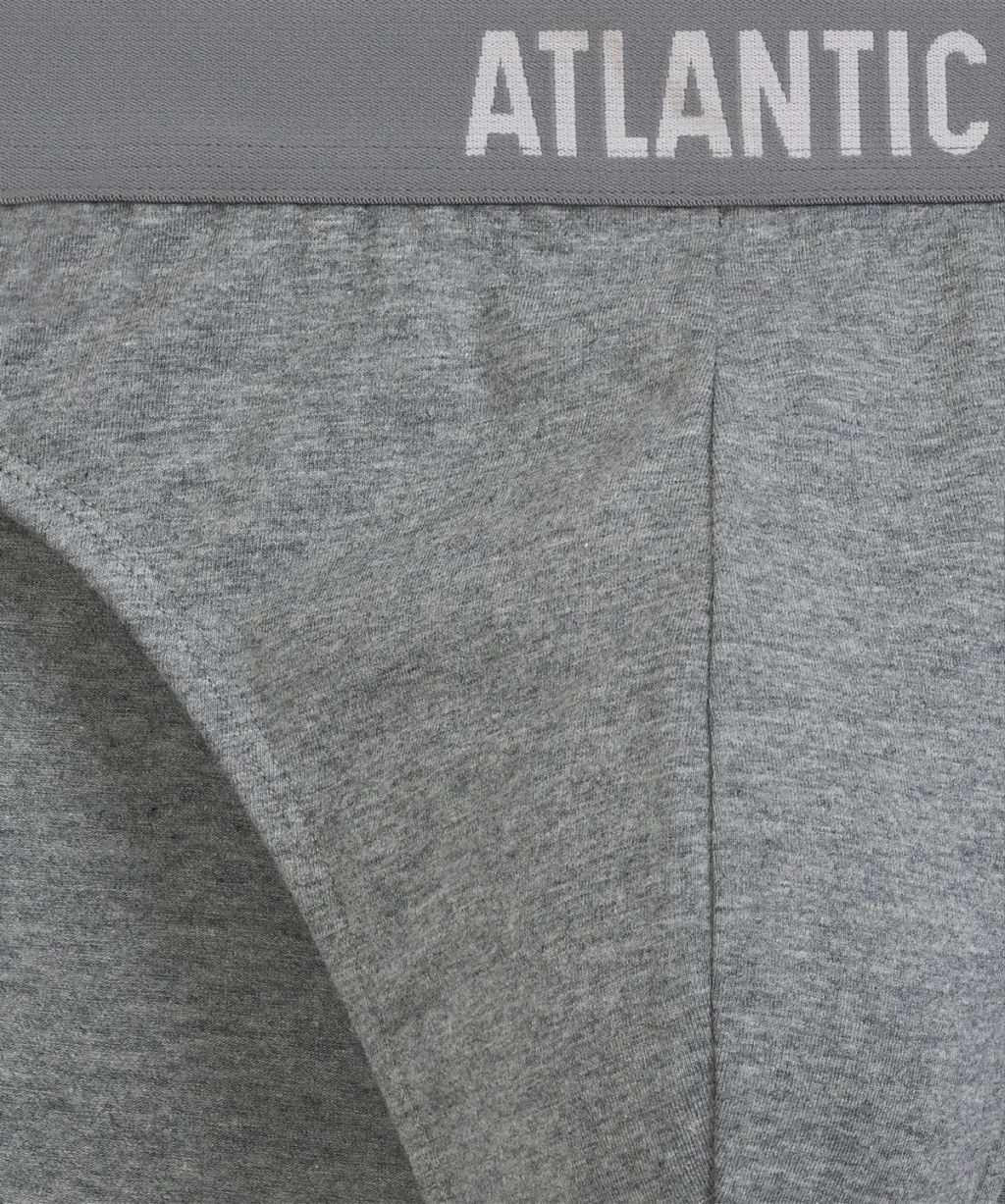 ATLANTIC 3MP-094 Трусы спорт Solid - набор 3 шт. черный + серый меланж + темно-серый меланж фото 7