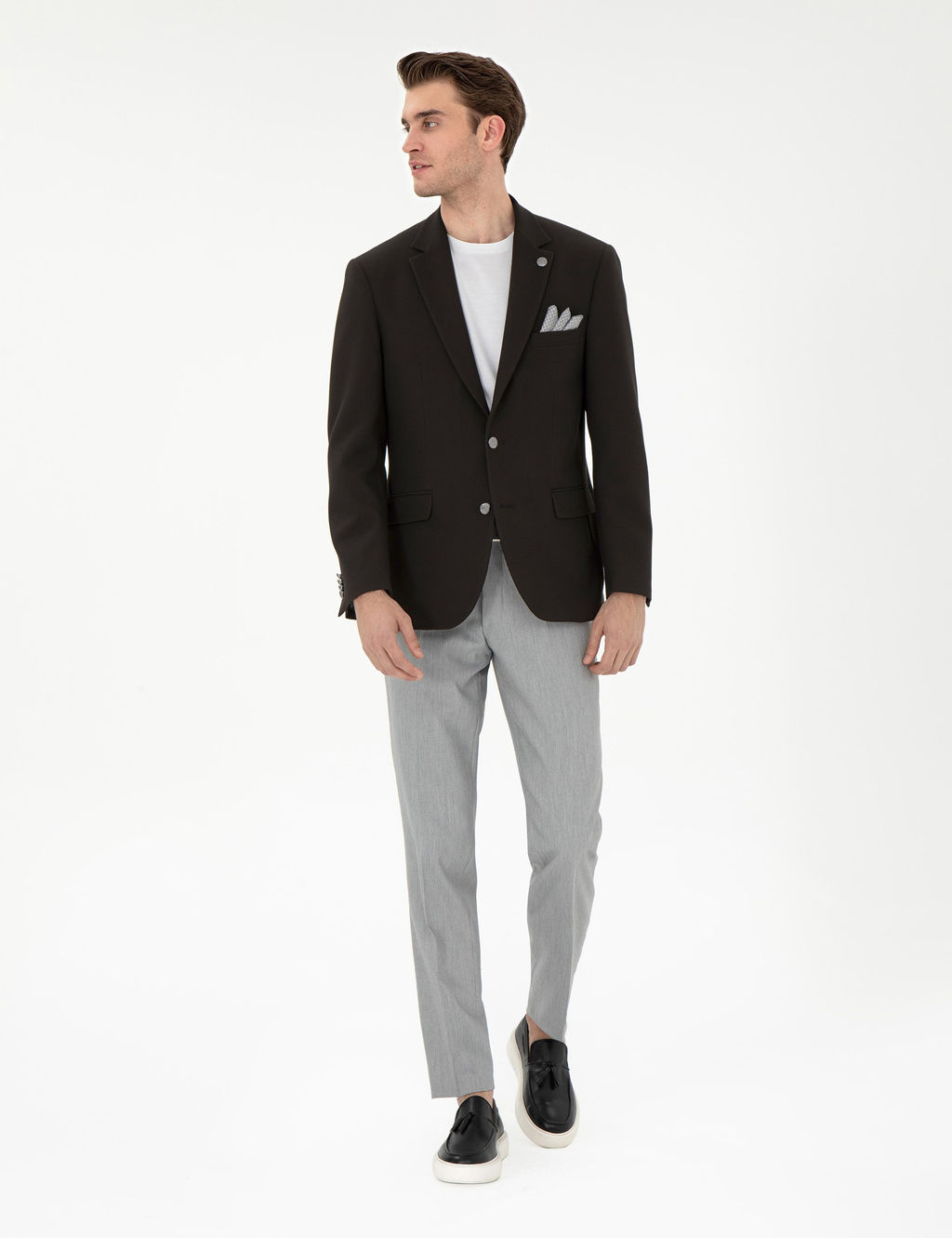 Gri Slim Fit Kuma_ Pantolon