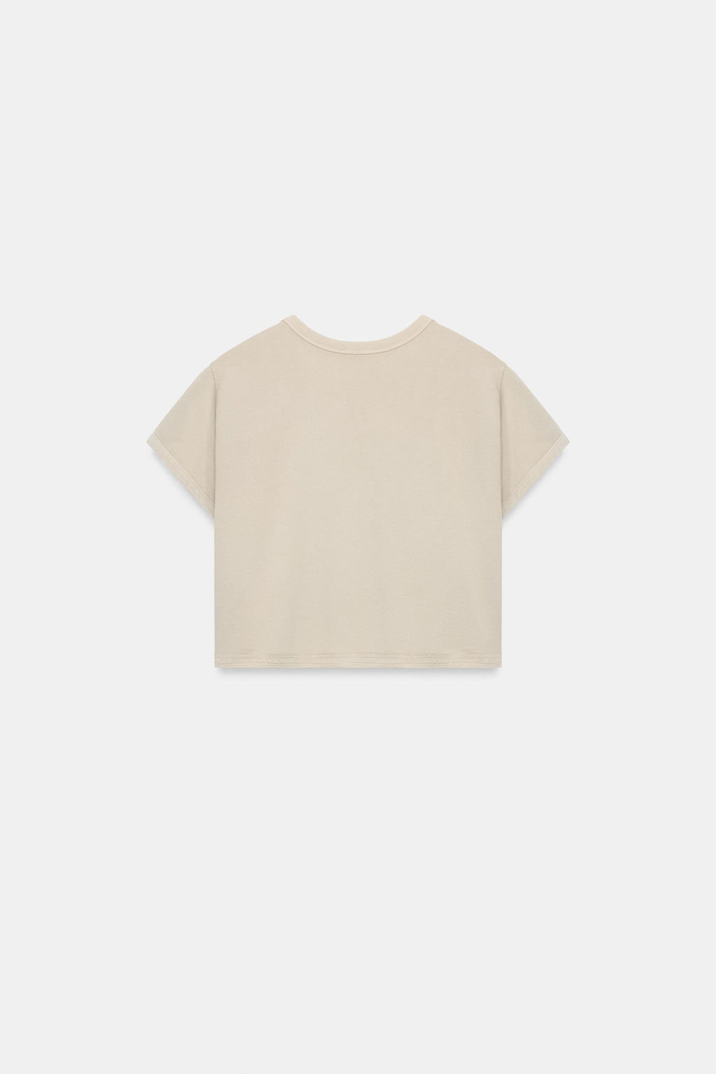 CAMISETA CORTA EFECTO LAVADO / Piedra - Zara фото 5