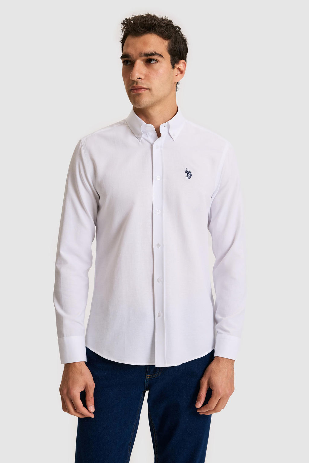 Erkek Beyaz Uzun Kollu Basic G_mlek - U.s. polo assn фото 3