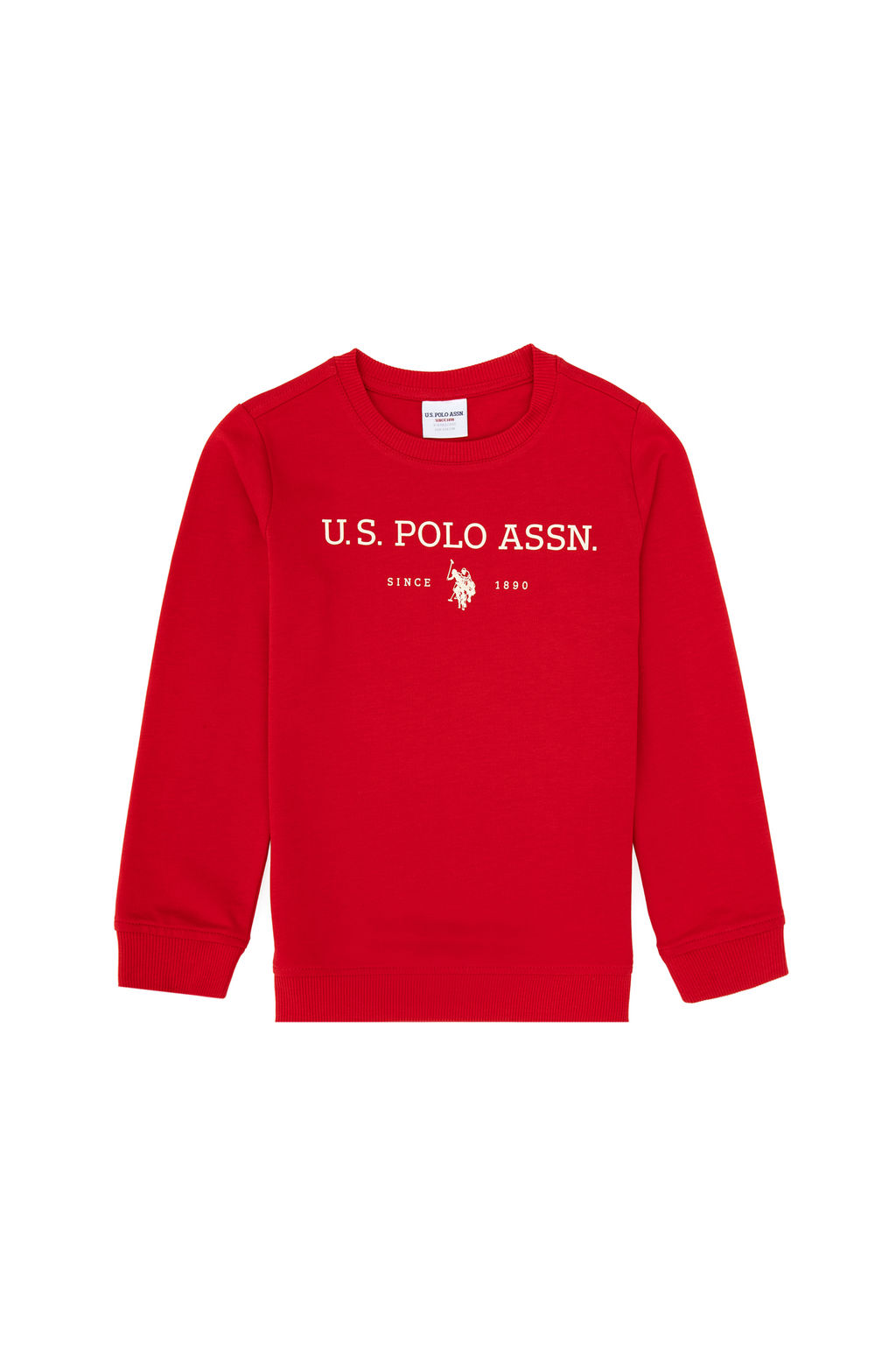 Erkek _ocuk K_rm_z_ Bisiklet Yaka Sweatshirt Sepette S_rpriz _ndirim - U.s. polo assn фото 4