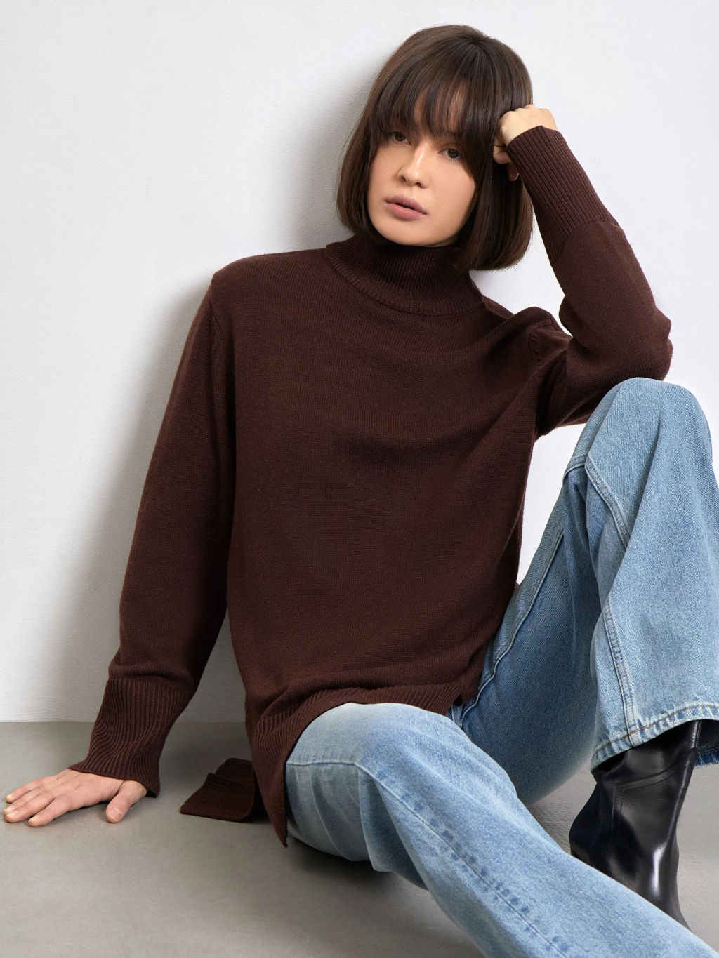 EMKA / Удлиненный свитер с шерстью