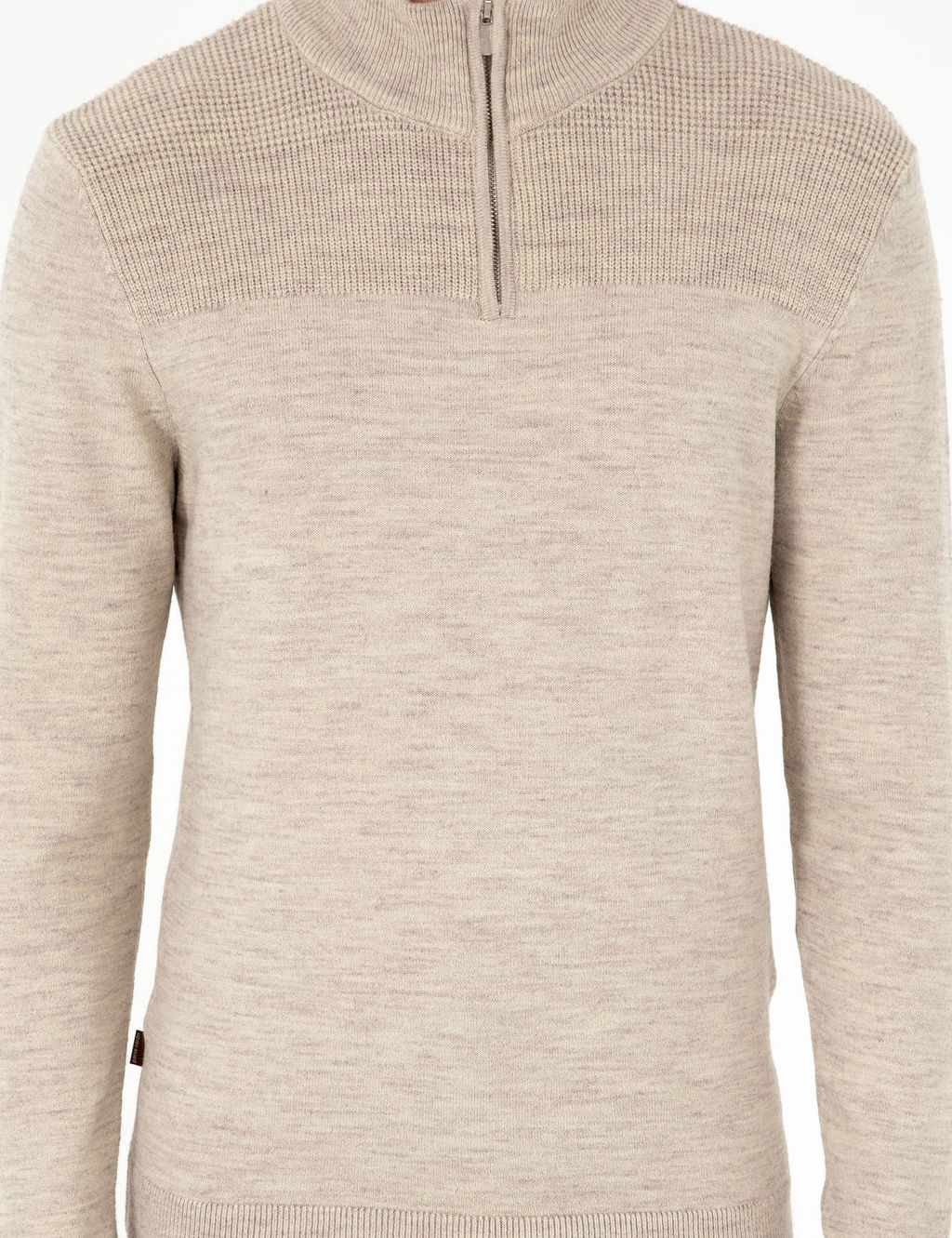 Kum Melanj Slim Fit Fermuarl_ Dik Yaka Triko Kazak - Pierre cardin фото 6