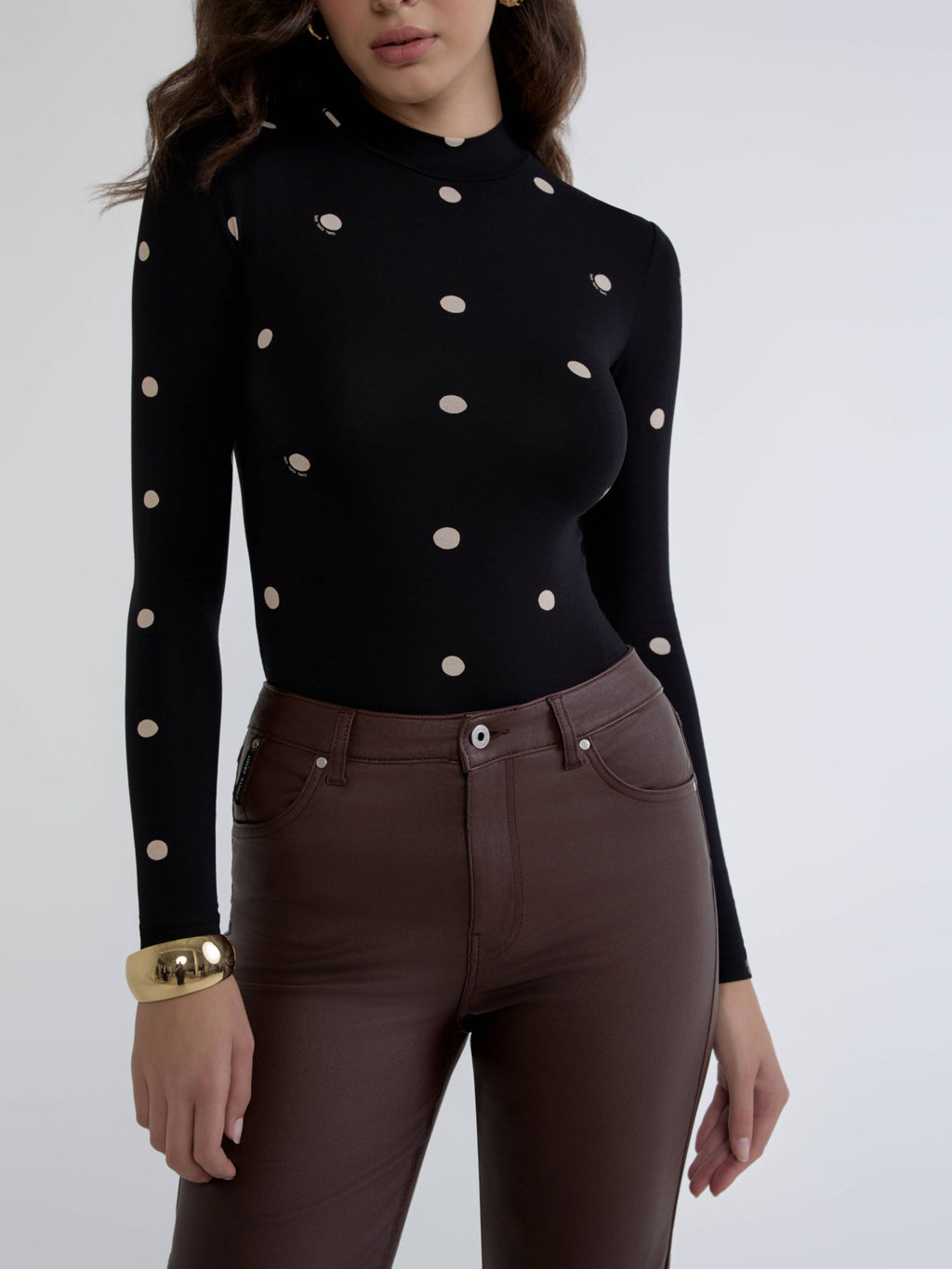 CONTE Боди из визкозы в крупный горошек LBD 2900 black-dots - Conte elegant фото 2