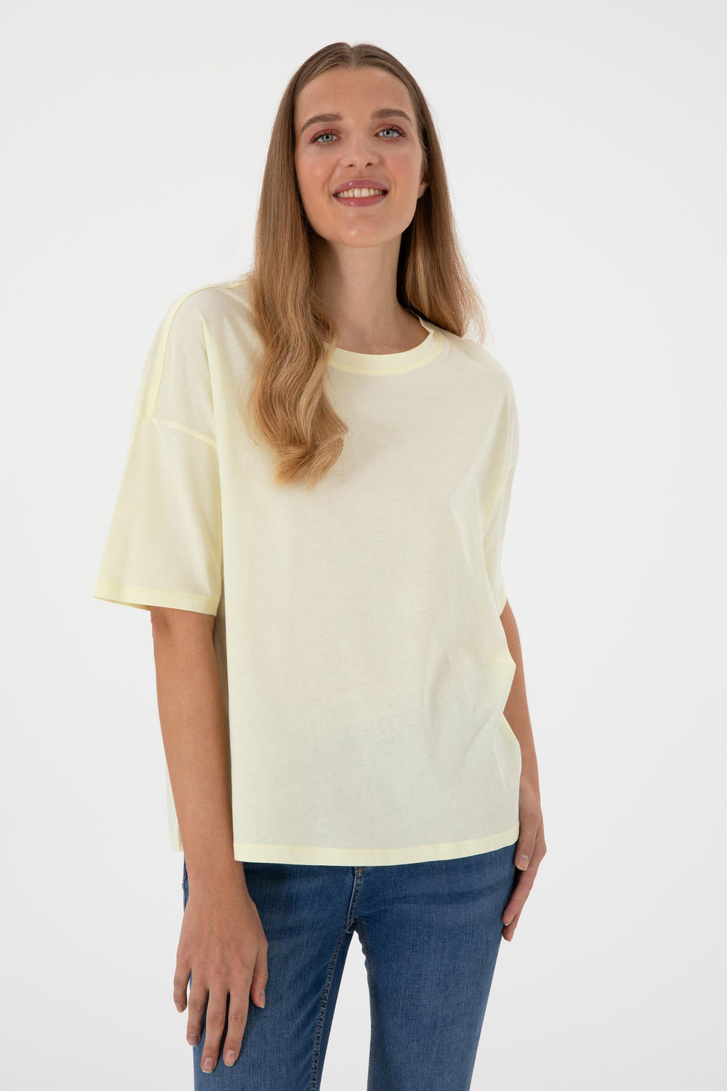 Kad_n Limon Oversize Bisiklet Yaka Ti__rt Sepette S_rpriz _ndirim - U.s. polo assn фото 4