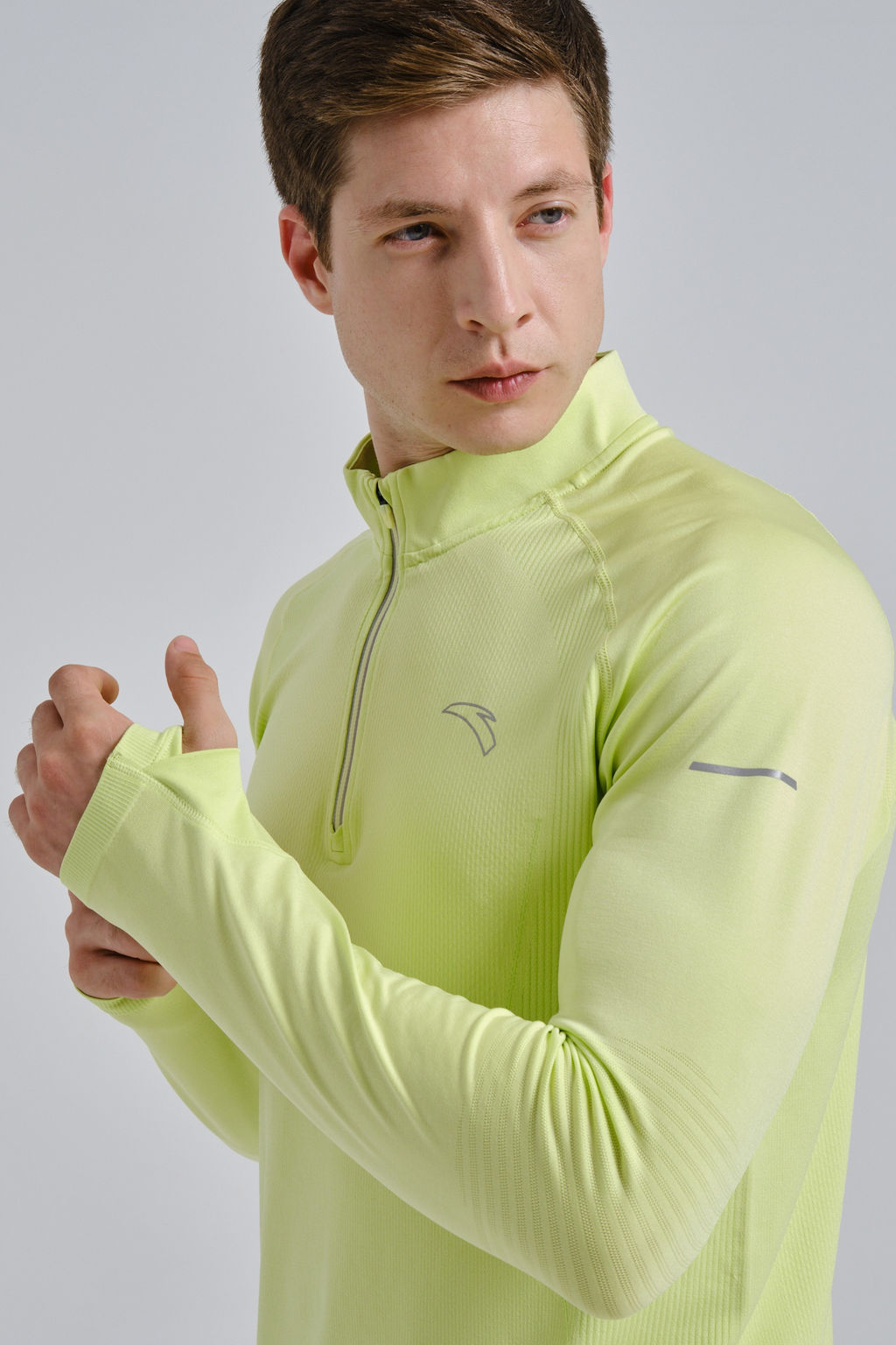 Лонгслив Зеленый ADVANCED RUNNING LS Tee