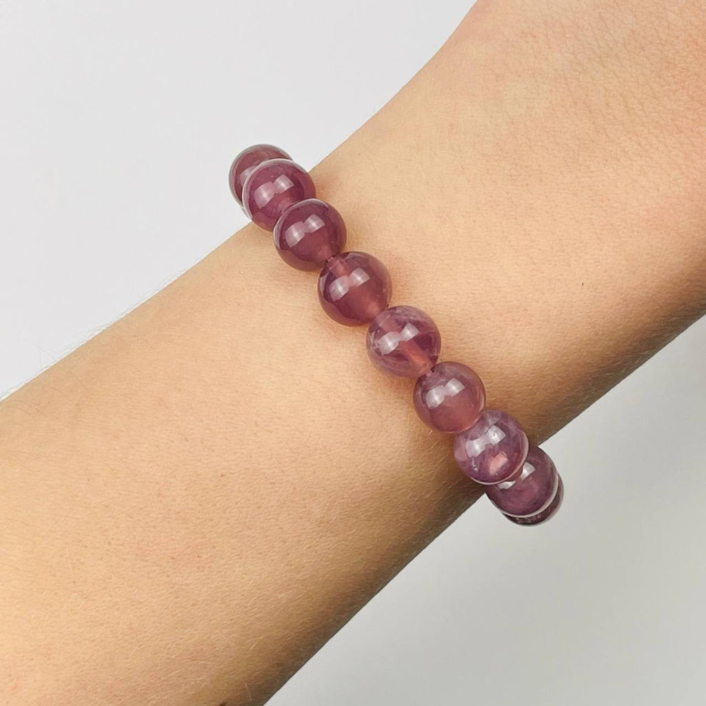 Браслет из Розового кварца с астеризмом 17 см