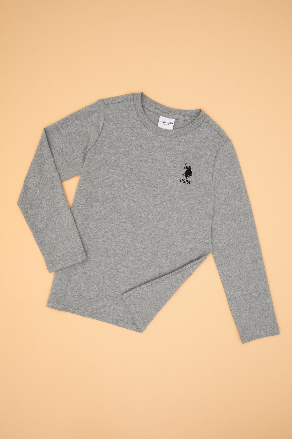 Erkek _ocuk Gri Melanj Basic Bisiklet Yaka Sweatshirt Sepette S_rpriz _ndirim