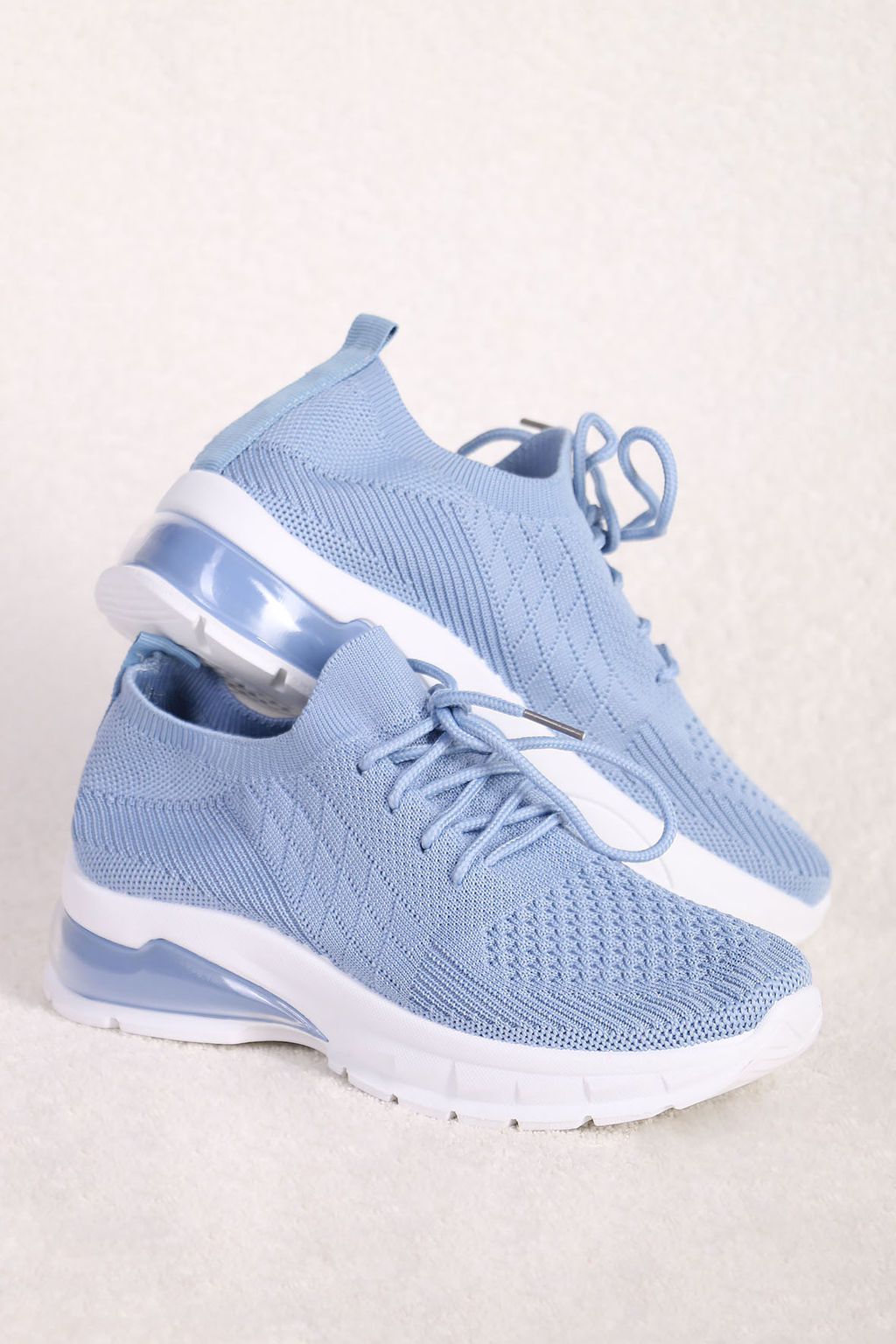 Слипоны голубые женские