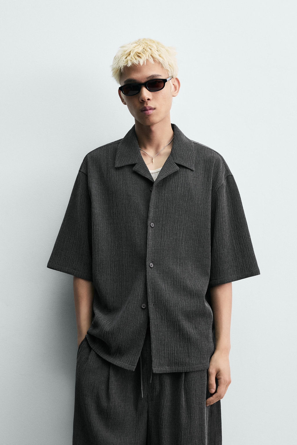 CAMISA RELAXED FIT RELIEVE / Gris Antracita - Zara фото 2