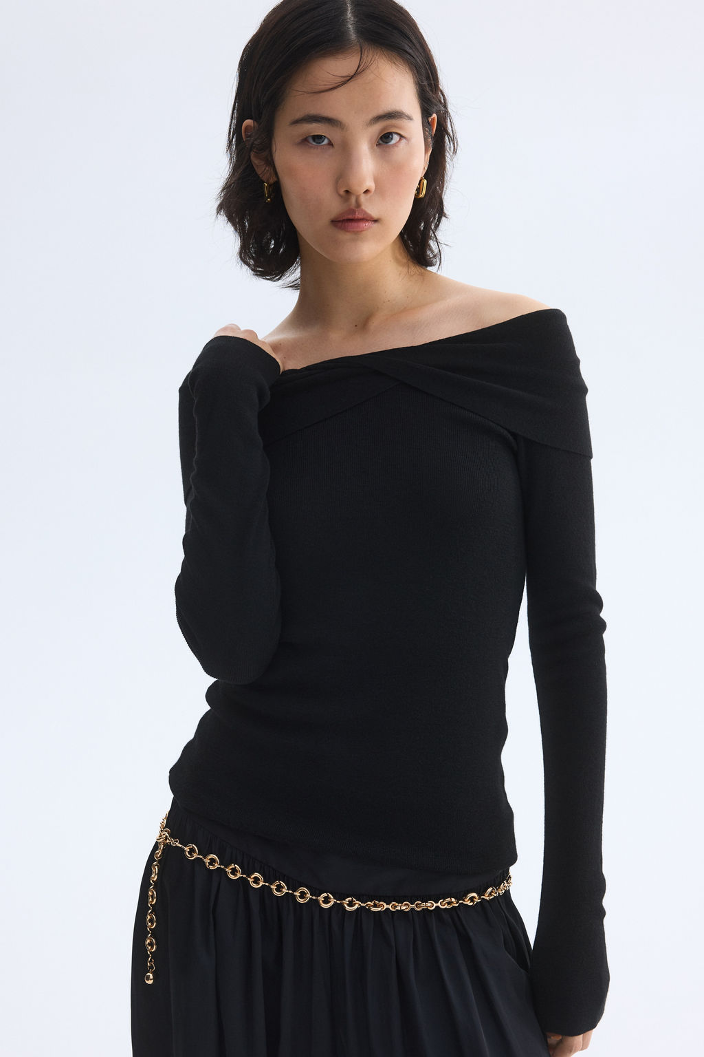 Top off-the-shoulder con detalle girado - H&m фото 3