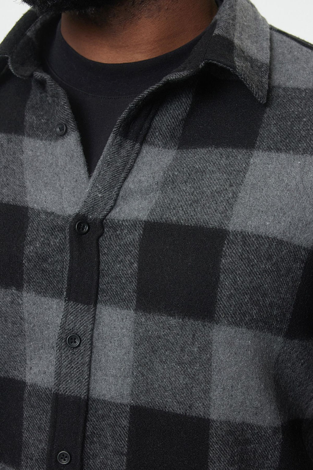 TRENDYOL MAN Buyuk Beden Regular Fit Siyah K?sl?k Kareli Oduncu Gomlek TMNAW25AX00008 - Trendyolmilla фото 9