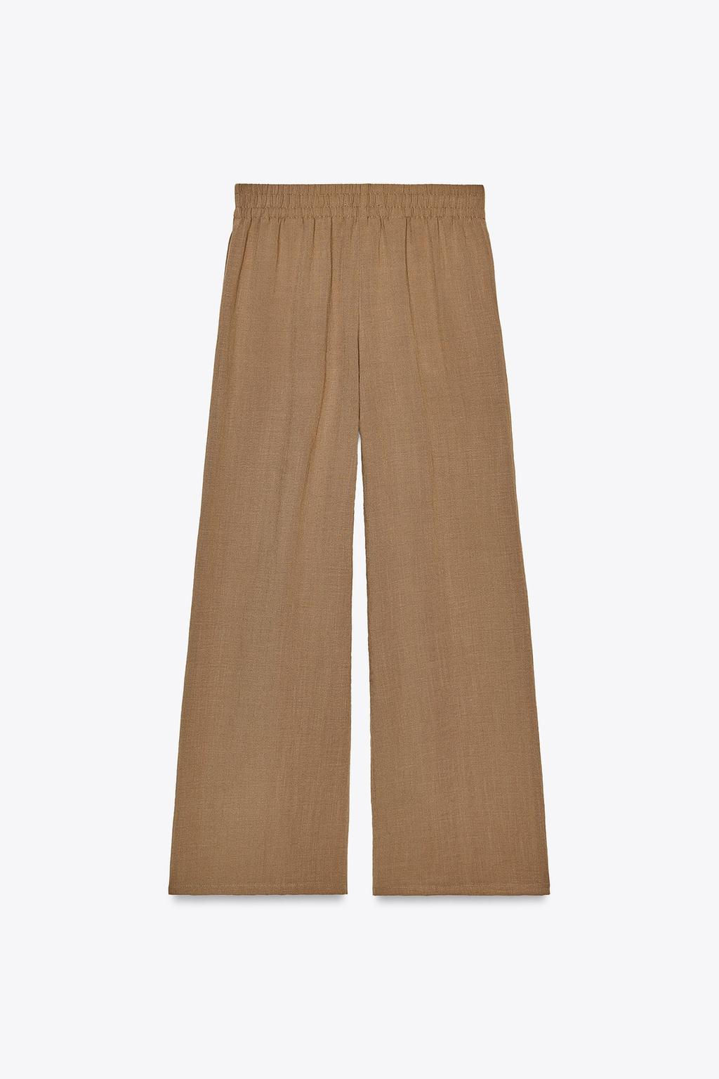 RUSTIC WIDE-LEG TROUSERS - Zara фото 7